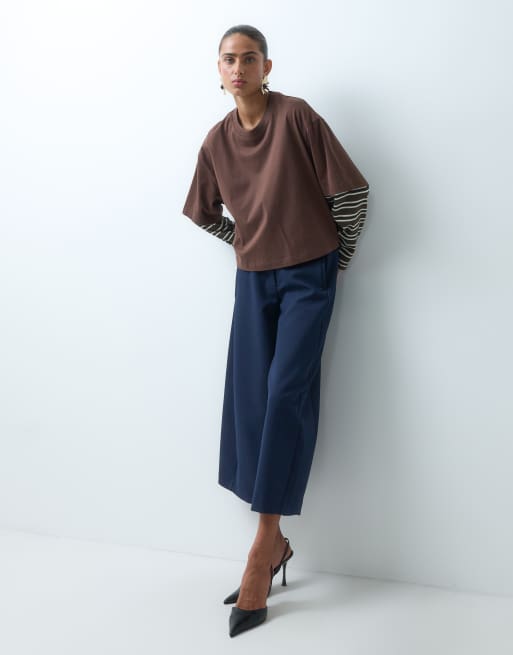 ASOS DESIGN pantalon tailleur court à jambe barrel, 5 de 5