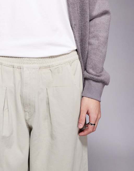 ASOS DESIGN - Pantalon ultra baggy à enfiler avec plis - Taupe, 4 de 5
