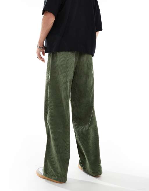 ASOS DESIGN - Pantalon ultra baggy en velours côtelé - Kaki , 2 de 5