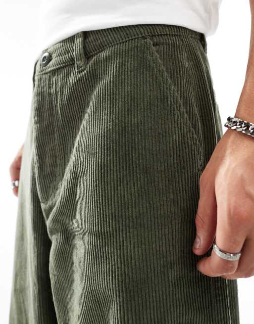 ASOS DESIGN - Pantalon ultra baggy en velours côtelé - Kaki , 3 de 5
