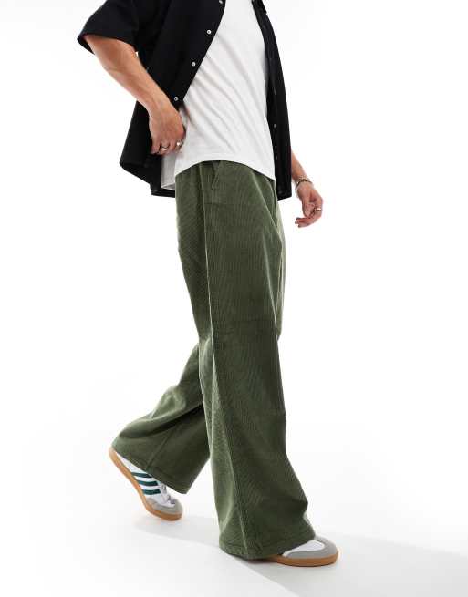 ASOS DESIGN - Pantalon ultra baggy en velours côtelé - Kaki , 4 de 5