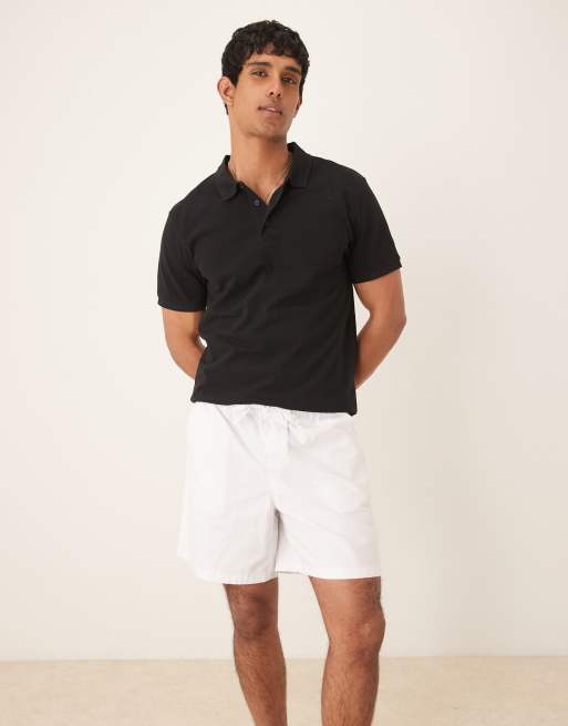 ASOS DESIGN - Pantaloncini ampi bianchi in misto lino