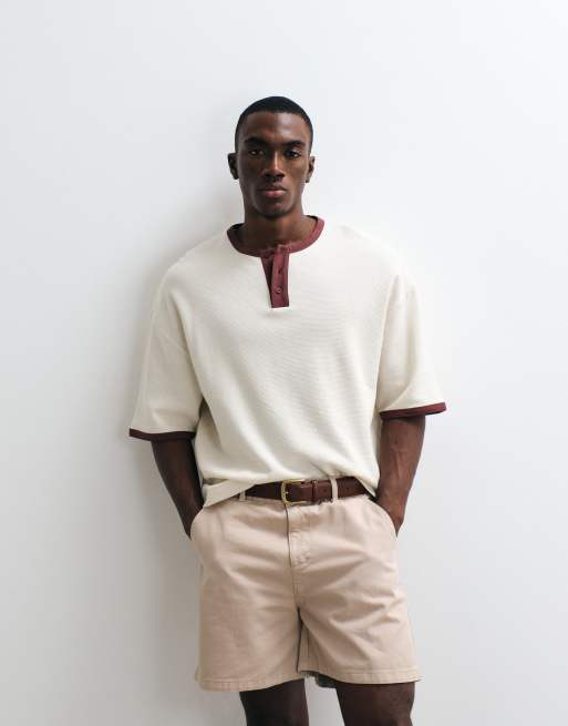 ASOS DESIGN - Pantaloncini beige taglio corto
