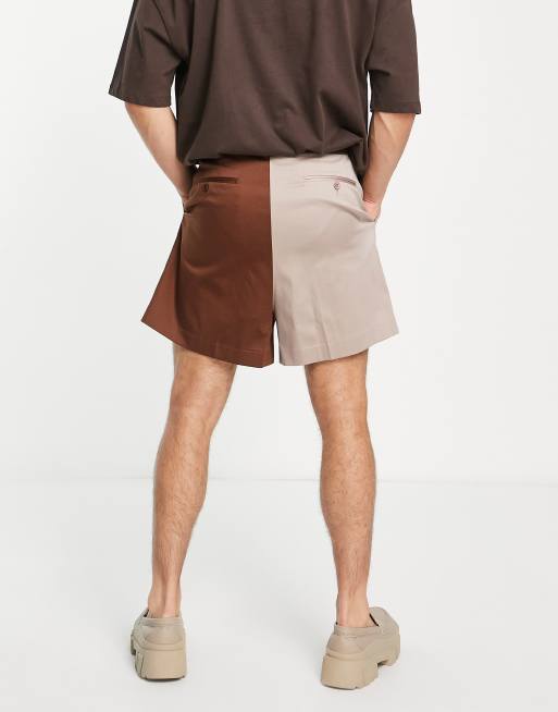 ASOS DESIGN - Pantaloncini bermuda eleganti marrone spezia tono su tono, 2 di 4