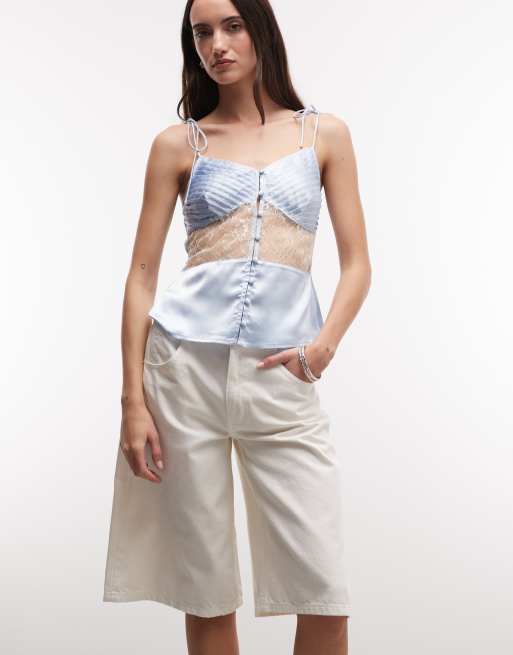 ASOS DESIGN - Pantaloncini bermuda taglio lungo bianchi