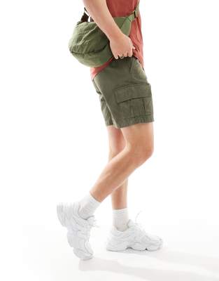 GANT - Pantaloncini da bagno verde kaki con logo a scudo