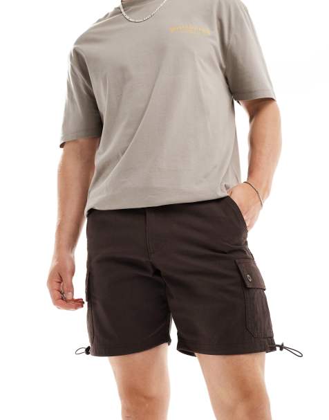 ASOS DESIGN - Pantaloncini cargo slim marroni - view 1