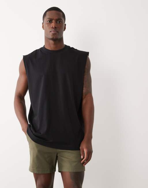 ASOS DESIGN - Pantaloncini chino skinny kaki taglio corto