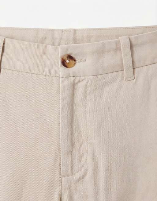 ASOS DESIGN - Pantaloncini chino slim lunghezza media color pietra, 9 di 9