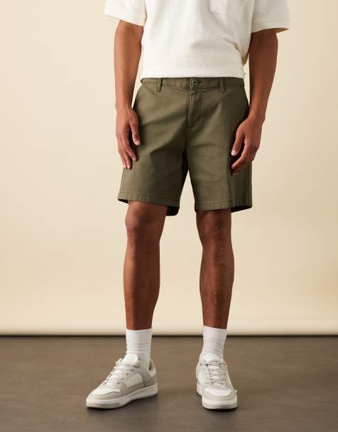 ASOS DESIGN - Pantaloncini chino taglio medio kaki - view 1