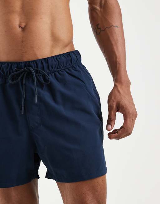 ASOS DESIGN - Pantaloncini da bagno blu navy corti, 5 di 5