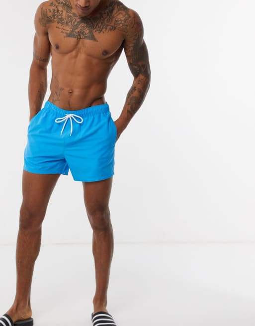 ASOS DESIGN - Pantaloncini da bagno corti blu