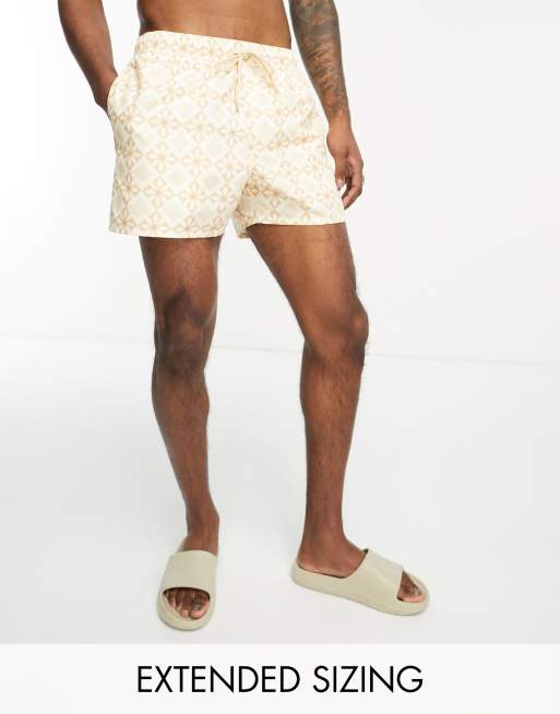 ASOS DESIGN - Pantaloncini da bagno taglio corto con stampa fantasia