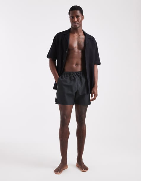 351 Costume da Bagno Uomo Foglie di Palma Estive Tropicali Costume Piscina Uomo Lungo Moderni