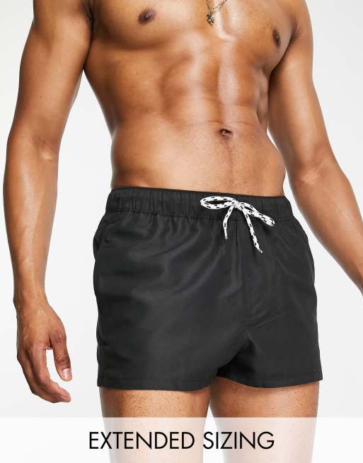 ASOS DESIGN - Pantaloncini da bagno taglio super corto neri