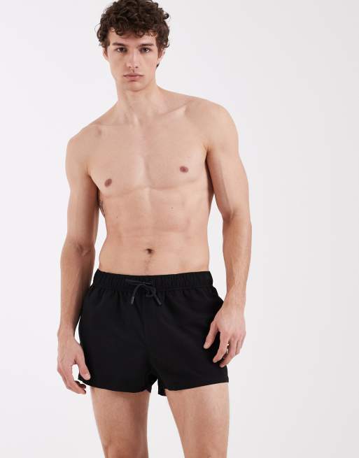 ASOS DESIGN - Pantaloncini da bagno taglio super corto neri