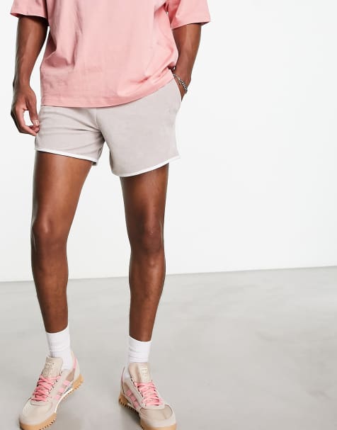 ASOS DESIGN - Pantaloncini da corsa in spugna rosa polvere testurizzati - view 1