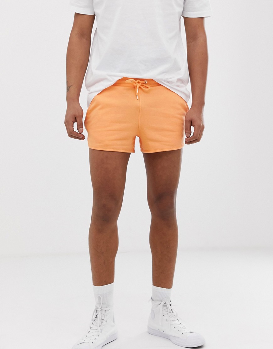 ASOS DESIGN - Pantaloncini da running in jersey arancione