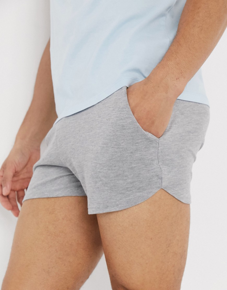 ASOS DESIGN - Pantaloncini da running leggeri in jersey grigio mélange
