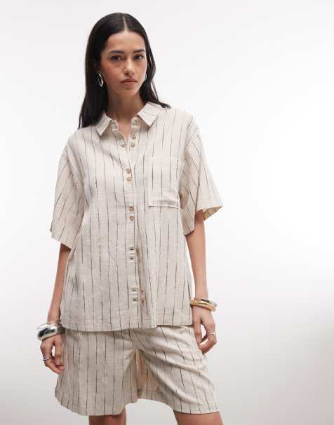 Pantaloncini Donna In Lino – Estivi, Sotto Il Ginocchio, Con Tasche, Vari Colori