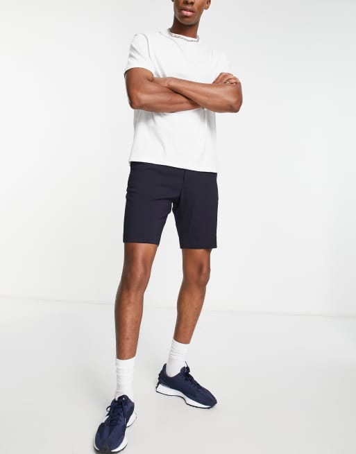 ASOS DESIGN - Pantaloncini eleganti slim blu navy, 4 di 4