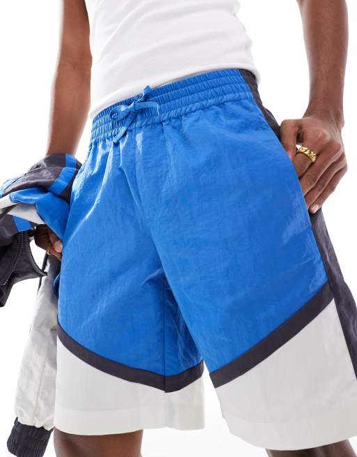 ASOS DESIGN - Pantaloncini in nylon con pannelli a contrasto in coordinato