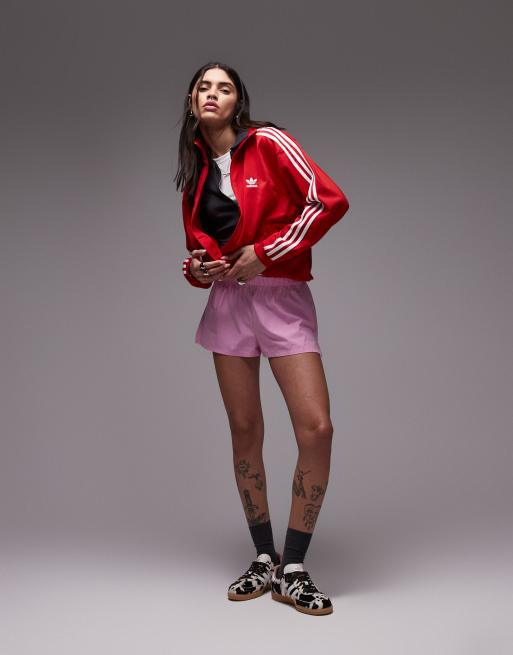 ASOS DESIGN - Pantaloncini molto corti in popeline rosa in coordinato