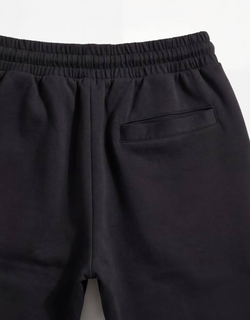 ASOS DESIGN - Pantaloncini oversize in jersey neri con pinces, 8 di 12