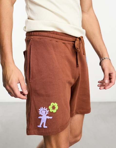 Pantaloncini In Jersey Da Uomo, Pantaloncini In Jersey Grigi E Neri