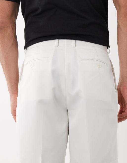 ASOS DESIGN - Pantaloncini sartoriali vestibilità classica bianchi, 2 di 5