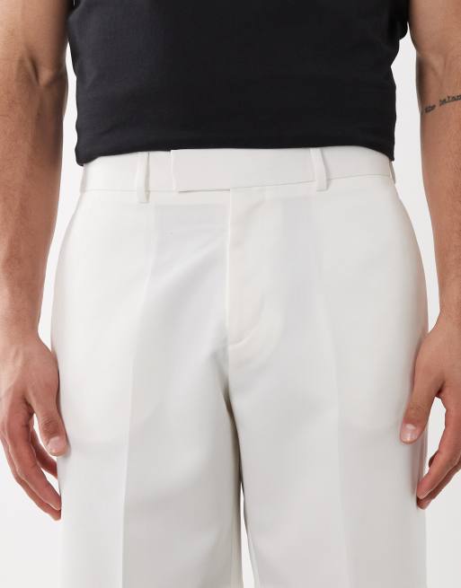 ASOS DESIGN - Pantaloncini sartoriali vestibilità classica bianchi, 3 di 5