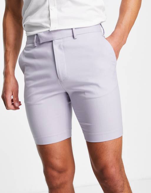ASOS DESIGN - Pantaloncini skinny eleganti lilla