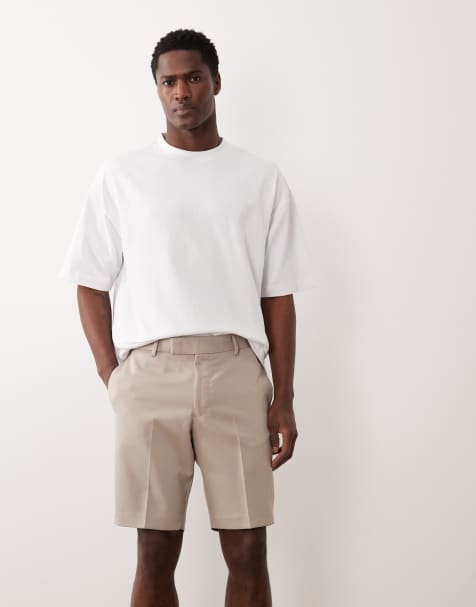 ASOS DESIGN - Pantaloncini slim eleganti color pietra - view 1