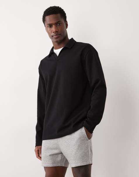 ASOS DESIGN - Pantaloncini slim fit taglio corto in jersey grigio mélange con profili laterali a contrasto - view 1