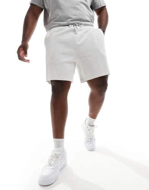 ASOS DESIGN - Pantaloncini slim grigio mélange a nido d'ape - view 1