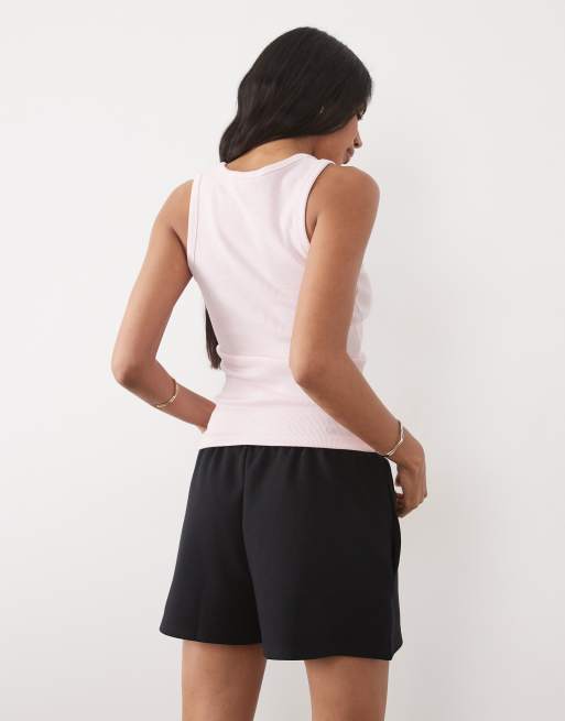 ASOS DESIGN - Pantaloncini sportivi in interlock neri, 4 di 5