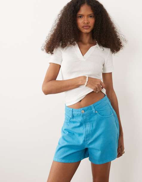 ASOS DESIGN - Pantaloncini svasati taglio lungo blu acceso - view 1