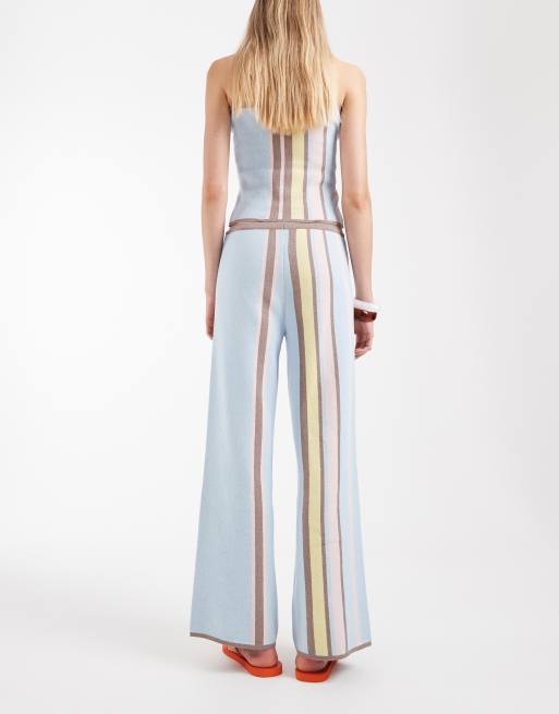 ASOS DESIGN - Pantalones a rayas pastel de punto (parte de un conjunto), 2 de 7