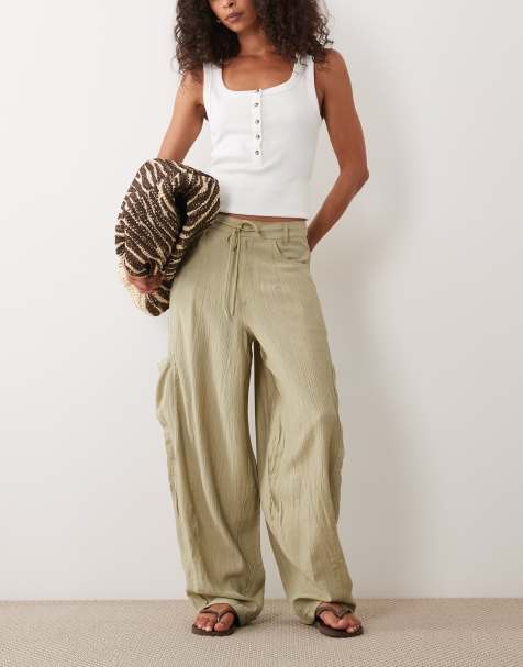 ASOS DESIGN - pantalones balloon extragrandes con detalles de bolsillos en piedra - view 1