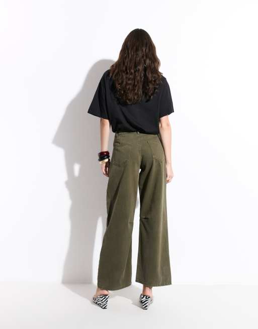 ASOS DESIGN - Pantalones caquis cargo con costuras en las rodillas, 3 de 9