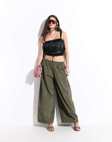 ASOS DESIGN - Pantalones caquis de corte bombacho sin cierres - view 1