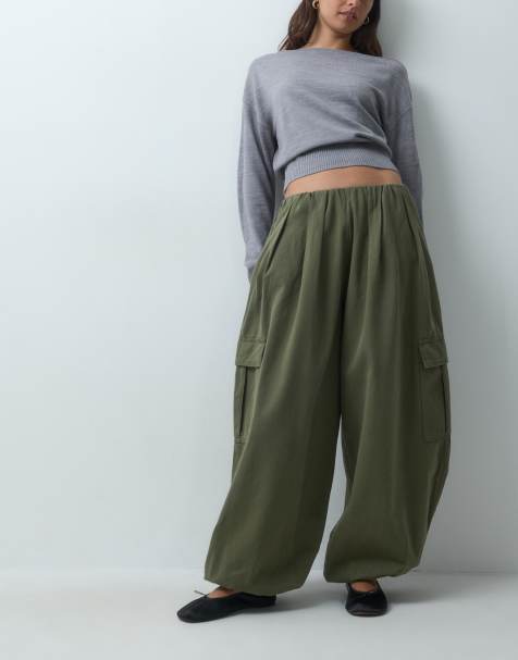 ASOS DESIGN pantalones cargo balloon caqui - view 1