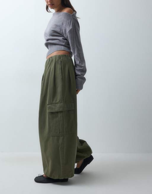ASOS DESIGN pantalones cargo balloon caqui, 2 de 5
