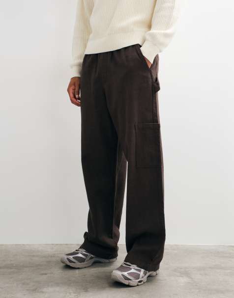 ASOS DESIGN pantalones cargo holgados en color crema - view 1