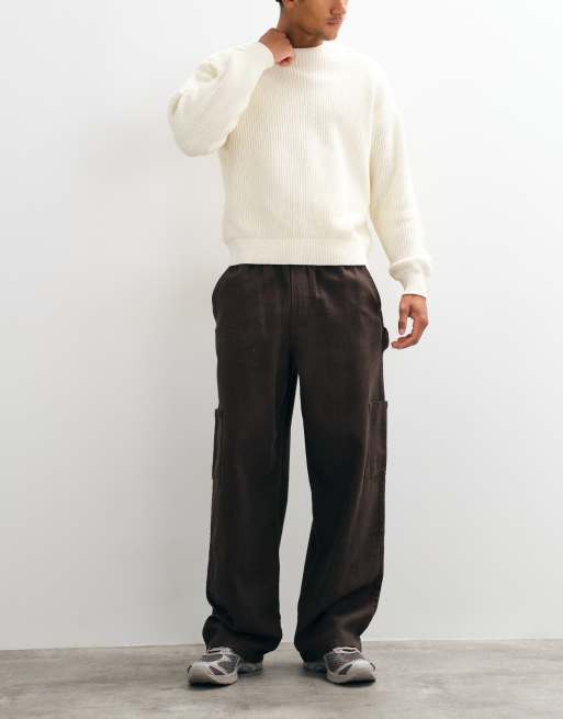 ASOS DESIGN pantalones cargo holgados en color crema, 2 de 5