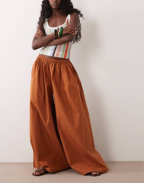 ASOS DESIGN - Pantalones color caramelo de pernera muy ancha - view 1