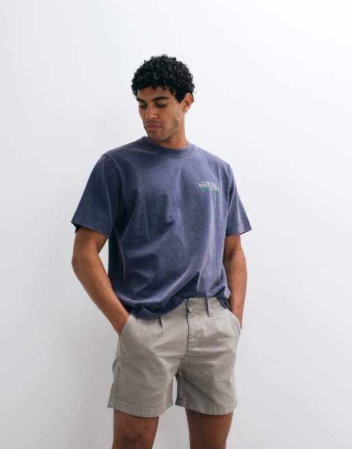 ASOS DESIGN - Pantalones cortos chinos gris carbón con pinzas, 2 de 5