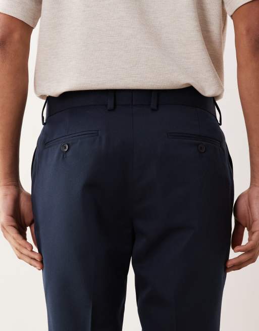 ASOS DESIGN - Pantalones cortos de sastre azul marino de corte slim, 4 de 5