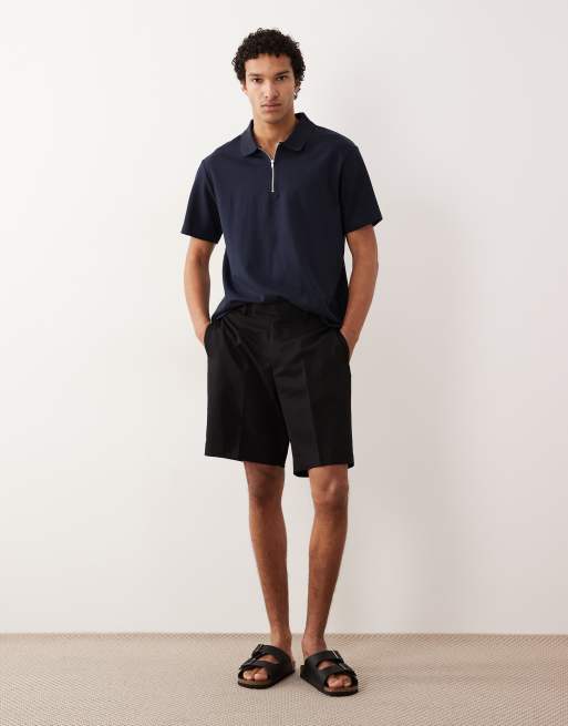 ASOS DESIGN - Pantalones cortos de sastre negros de corte estándar, 2 de 5