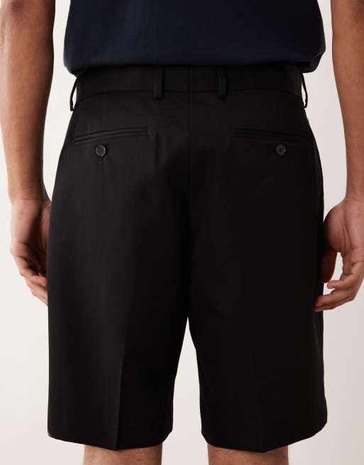 ASOS DESIGN - Pantalones cortos de sastre negros de corte estándar, 4 de 5